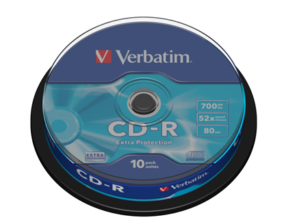 Obrázok: CD-R Verbatim 700MB 52x cake*10 43437