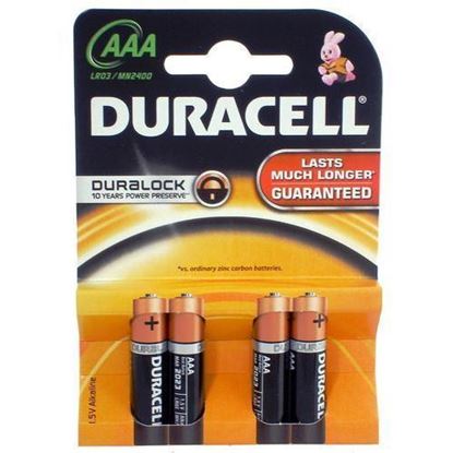 Obrázok: Duracell batéria Alkaline  LR03/AAA  blister *4