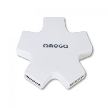 Obrázok: Omega 4-ports USB HUB 2.0 white OUH24SW