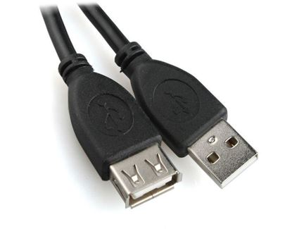 Obrázok: Kábel GEMBIRD USB 2.0 typu AM -  AF; 1,8m; black