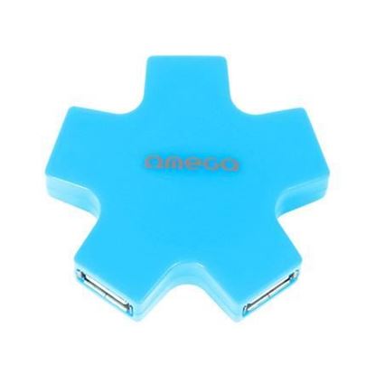 Obrázok: Omega 4-ports USB HUB 2.0 blue