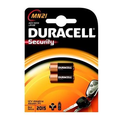 Obrázok: Duracell batéria Alkaline 12V MN21 A23 blister*2