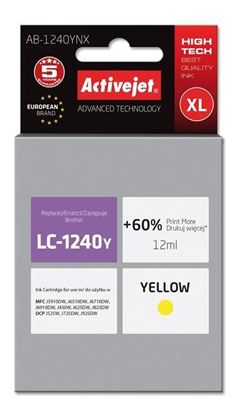 Obrázok: ActiveJet AB-1240YNX náhrada LC1240Y/1220Y; Supreme; 12 ml; yellow