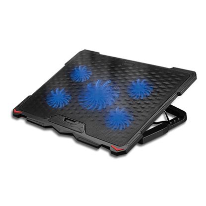 Obrázok: Chladiaca podložka Platinet 5Fans 1500 RMP 2xUSB  Black