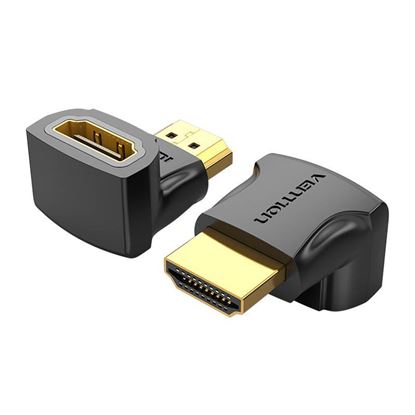 Obrázok: Adaptér Vention HDMI AIOB0 90 stupňov samec - samica (čierny)
