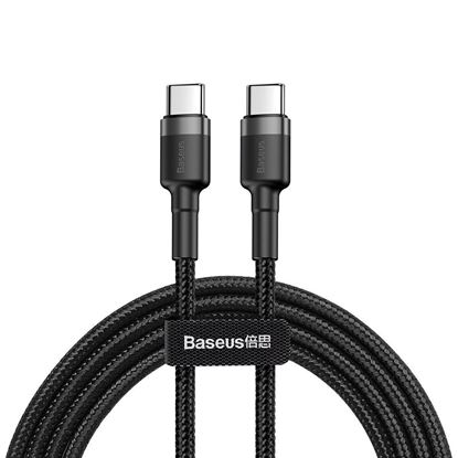 Obrázok: Baseus Cafule Cable USB-C / USB-C PD 2.0 QC 3.0 60W 2m (Black+Gray)