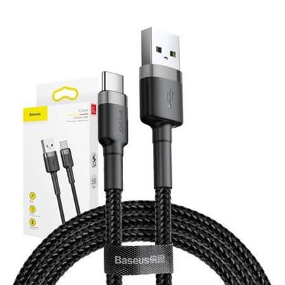 Obrázok: Baseus Cafule USB-USB Type-C 3A 0,5 m (sivý+čierny)