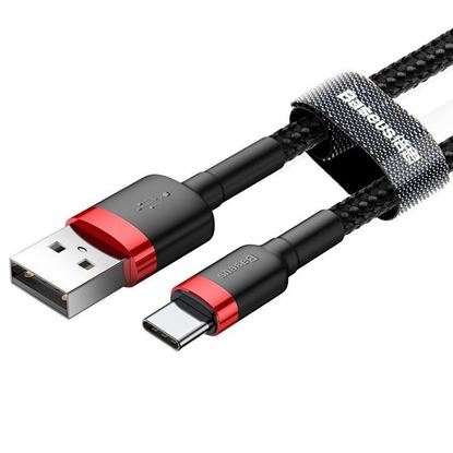 Obrázok: Baseus Cafule USB - USB Type-C 3A 1 m (black-red)